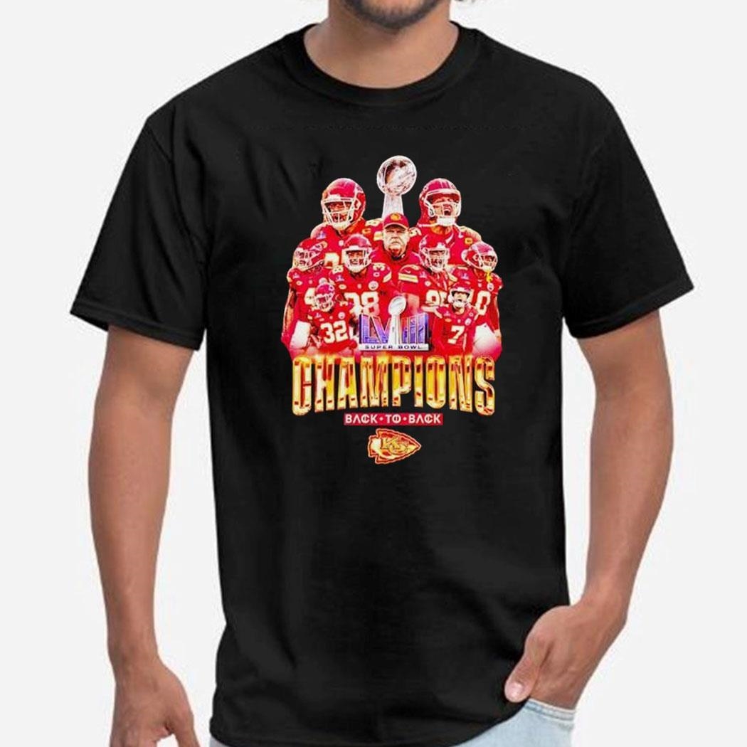 Kansas City Chiefs Super Bowl Lviii Champions Back To Back Shirt Ladies Tee