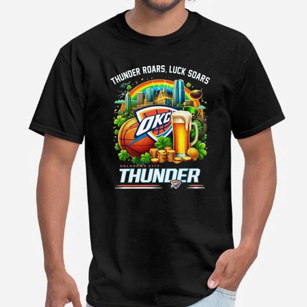 Official Oklahoma City Thunder St Patrick’s Day T Shirt Ladies Tee