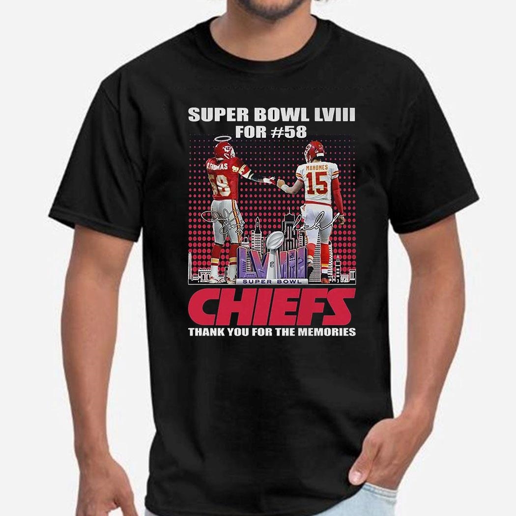 Super Bowl Lviii For 58 Kansas City Chiefs Thank You For The Memories T-shirt Ladies Tee