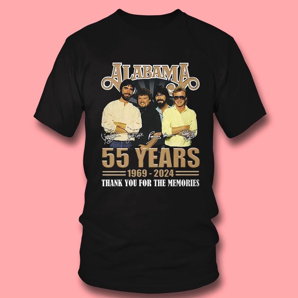 Alabama 55 Years 1969 – 2024 Thank You For The Memories T-shirt Ladies Tee Alabama 55 Years 1969 – 2024 Thank You For The Memories T-shirt Ladies Tee