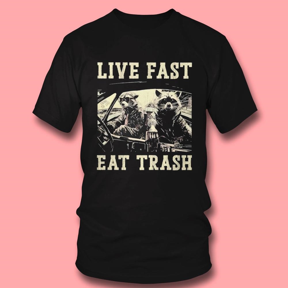 Raccoons Live Fast Eat Trash Shirt Hoodie