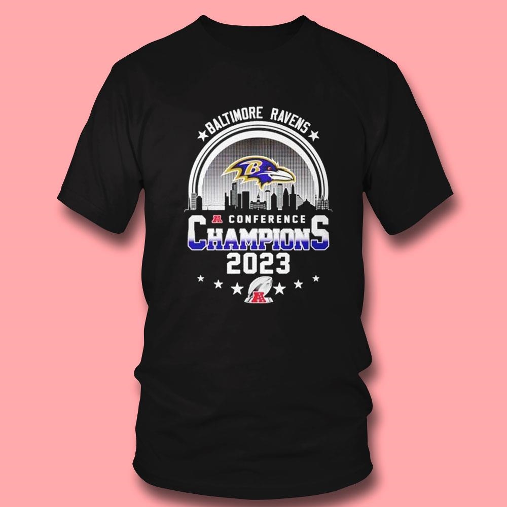 Skyline City Baltimore Ravens Afc Conference Champions 2023 Shirt Hoodie