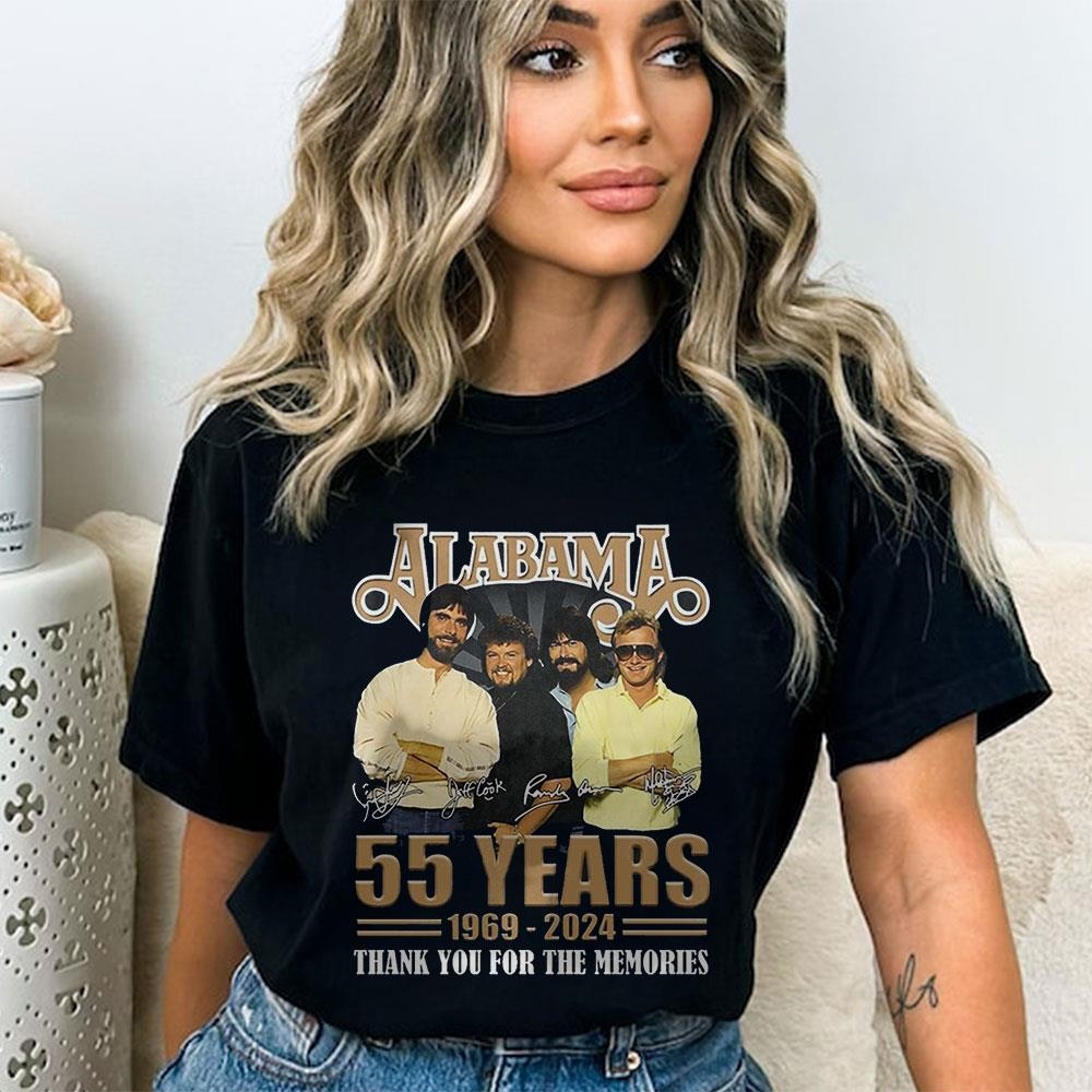 Alabama 55 Years 1969 – 2024 Thank You For The Memories T-shirt Ladies Tee Alabama 55 Years 1969 – 2024 Thank You For The Memories T-shirt Ladies Tee