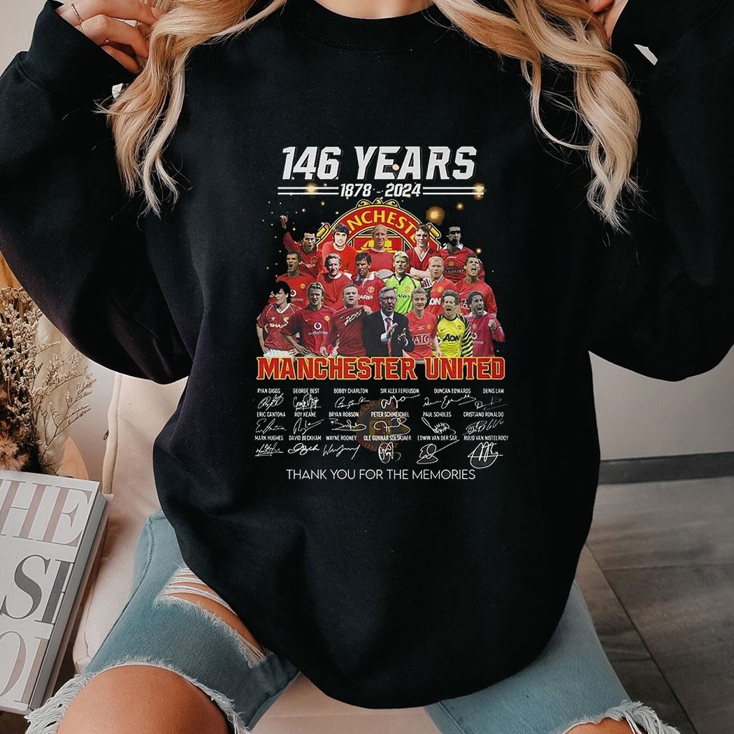 146 Years 1878 – 2024 Manchester United Thank You For The Memories T-shirt Ladies Tee