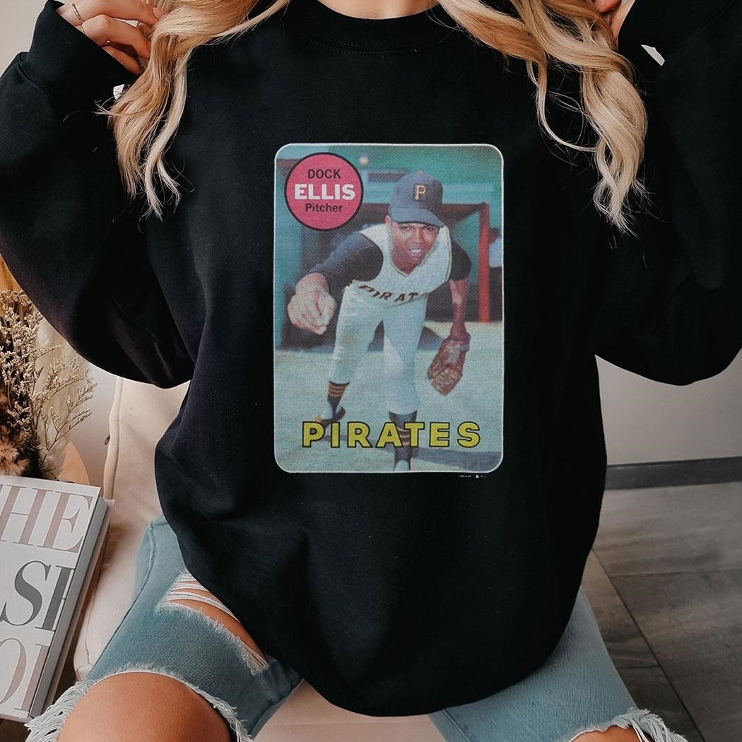 1969 Topps Rookie Dock Ellis Pirates Shirt Ladies Tee