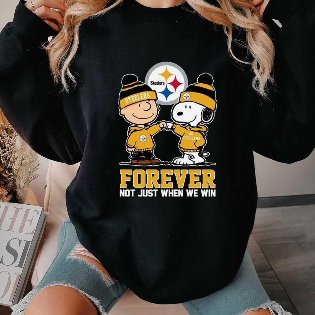 Charlie Brown And Snoopy Pittsburgh Steelers Forever Not Just When We Win Shirt Hoodie