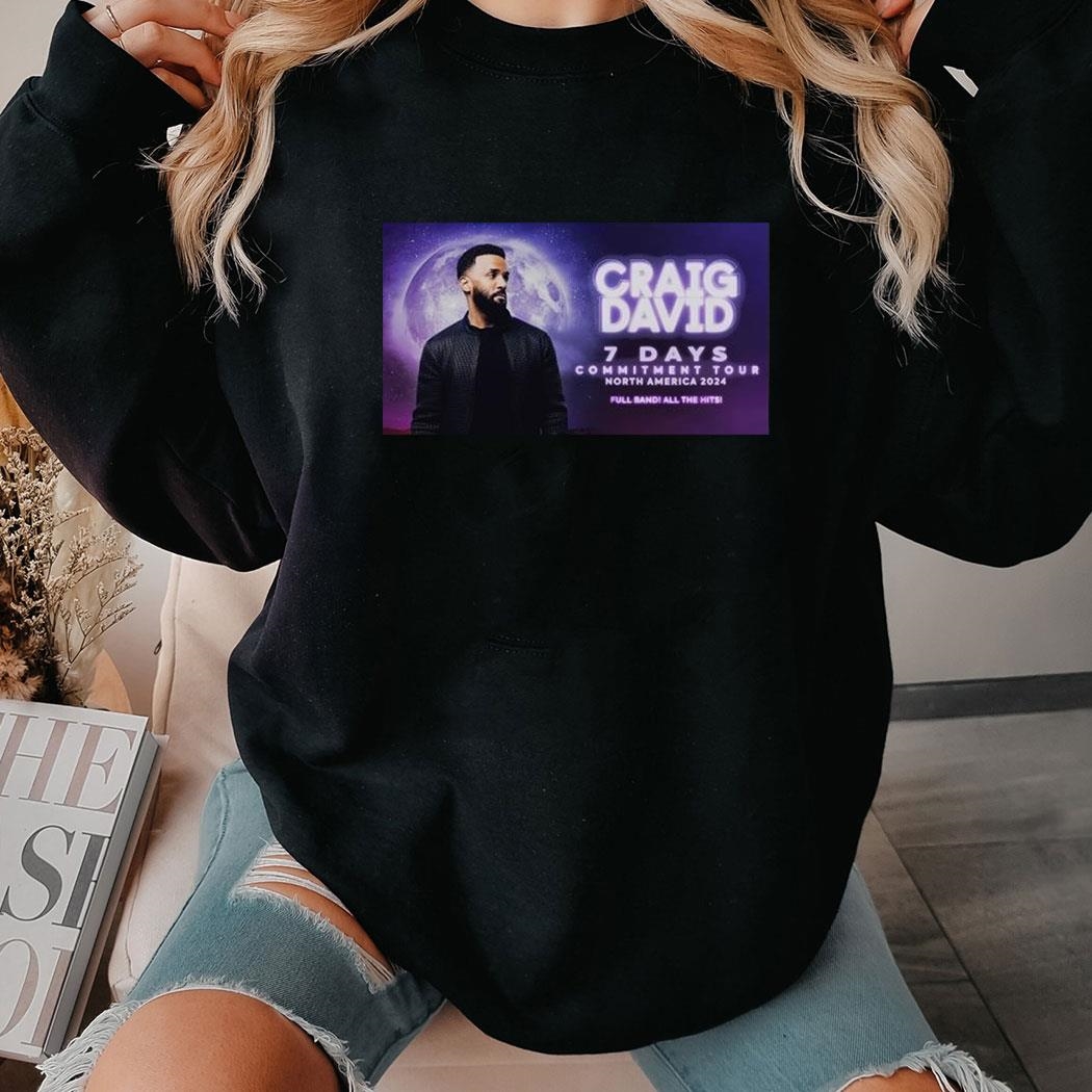 Craig David 7 Days Commitment Tour North America 2024 Shirt Ladies Tee