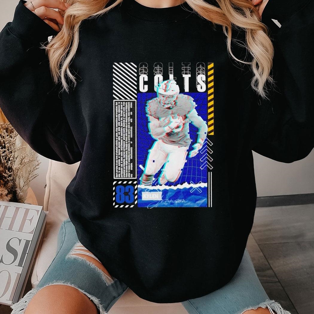 Kylen Granson 83 Indianapolis Colts Glitch Poster Shirt Sweatshirt