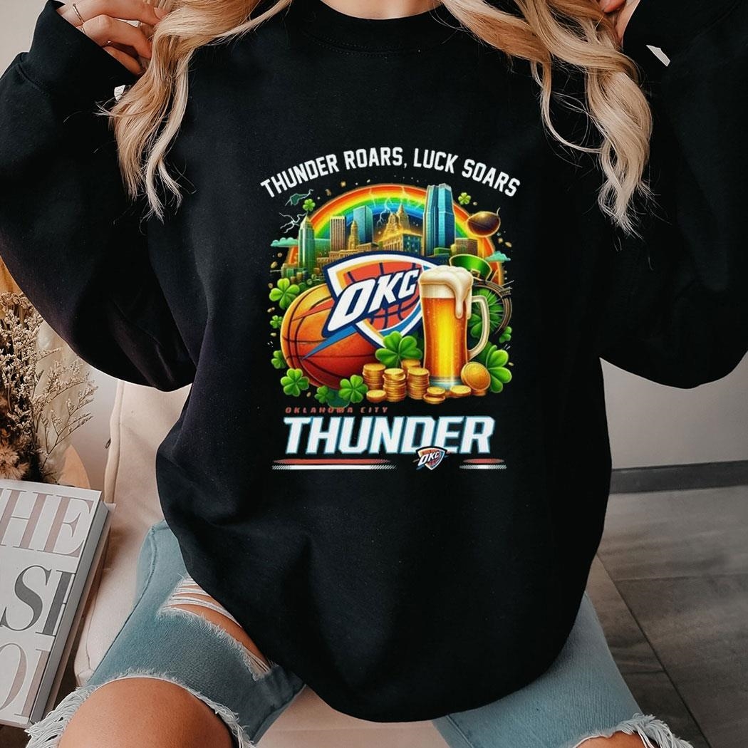 Official Oklahoma City Thunder St Patrick’s Day T Shirt Ladies Tee