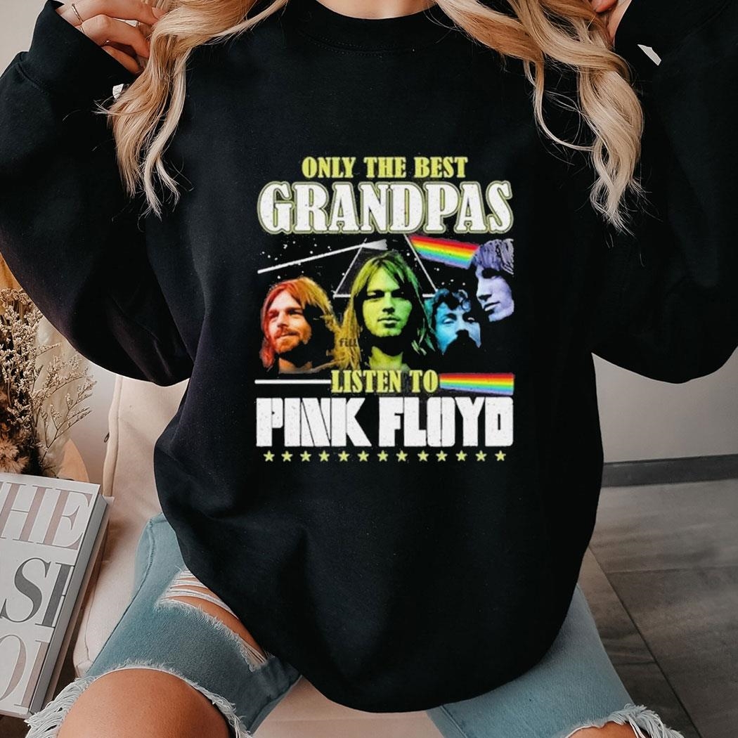 Official Only The Best Grandpas Listen To Pink Ployd T-shirt Ladies Tee