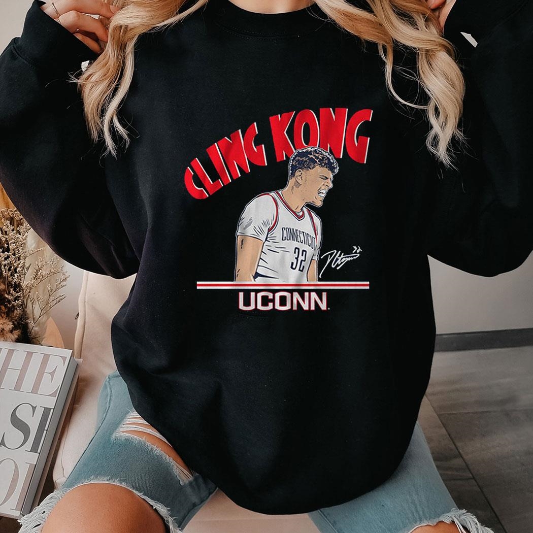 Uconn Basketball Donovan Clingan Cling Kong Shirt Ladies Tee Uconn Basketball Donovan Clingan Cling Kong Shirt Ladies Tee