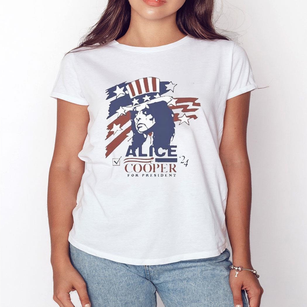 Alice Cooper For President T-shirt Ladies Tee