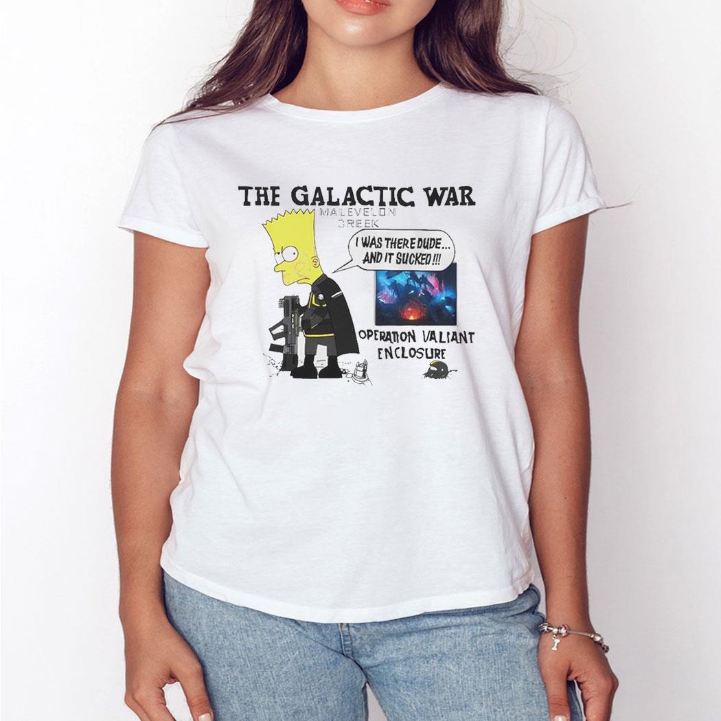 Bart Simpson The Galactic War Malevelon Greek I Was There Dude Shirt Hoodie