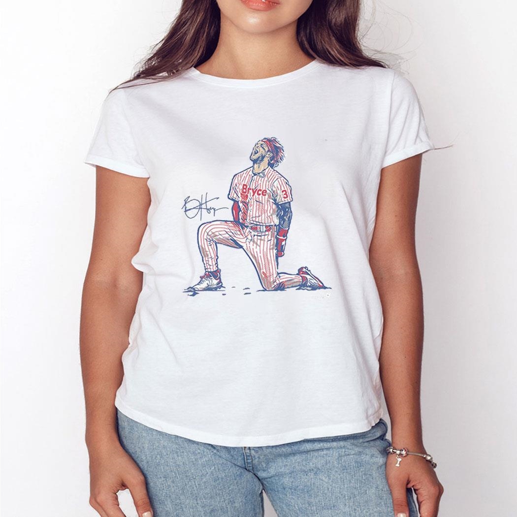 Bryce Harper Philadelphia Baseball Shirt Ladies Tee