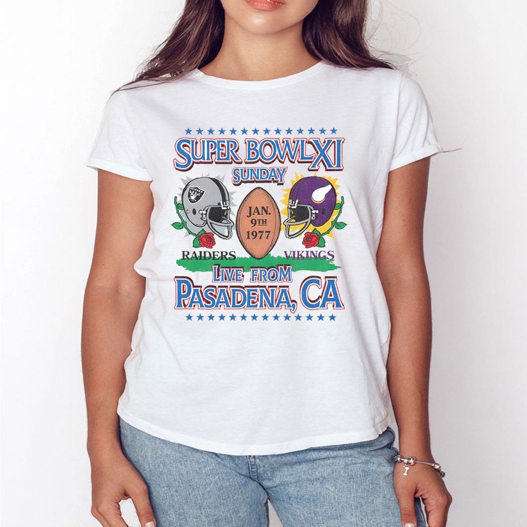 Dueling Super Bowl Xi Las Vegas Raiders Vs Minnesota Vikings 1977 Shirt Hoodie