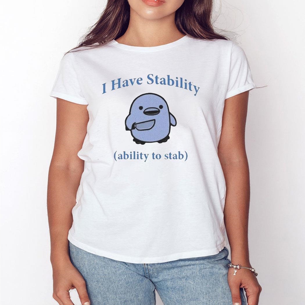 I Have Stability The Ability To Stab Shirt Hoodie