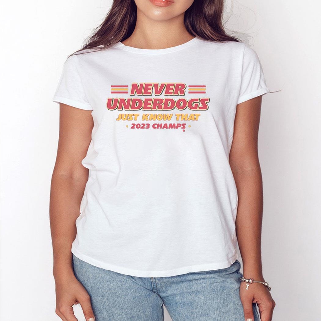 Never Underdogs Kansas City Chefs Shirt