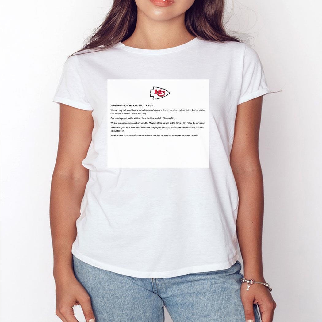 Statement From The Kansas City Chiefs Shirt Ladies Tee