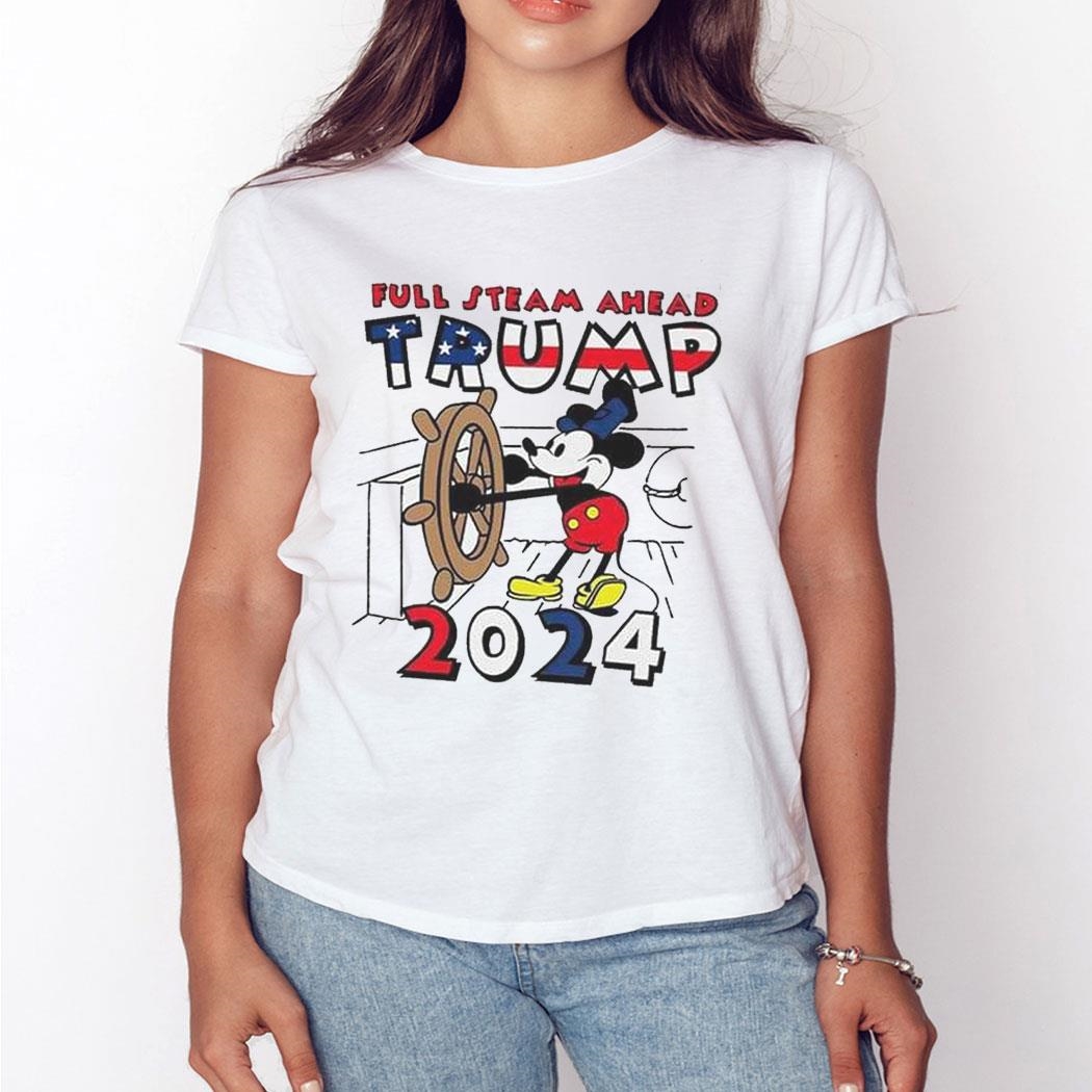 Trump 2024 Full Steam Ahead Mickey Shirt Hoodie