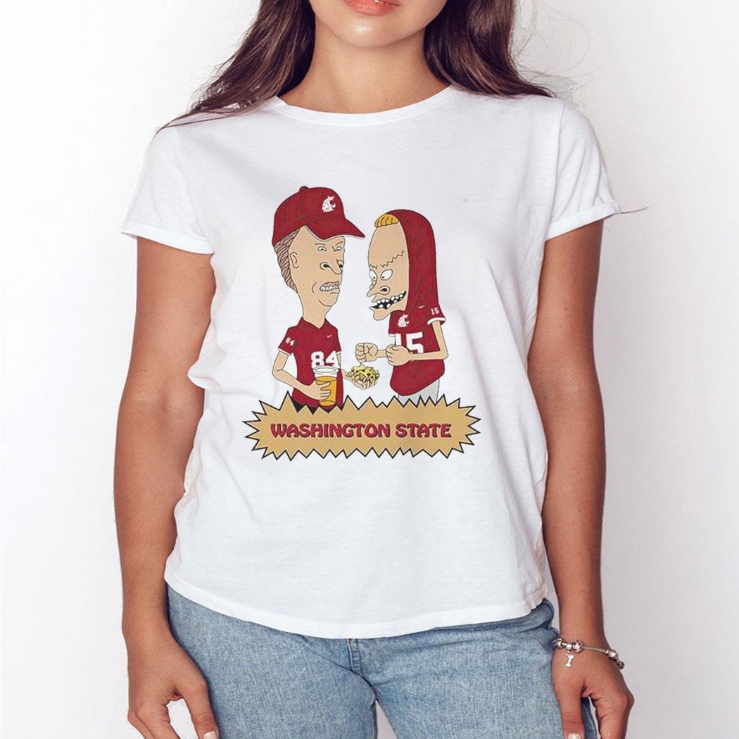 Washington State Cougars Beavis And Butt-head Shirt Ladies Tee