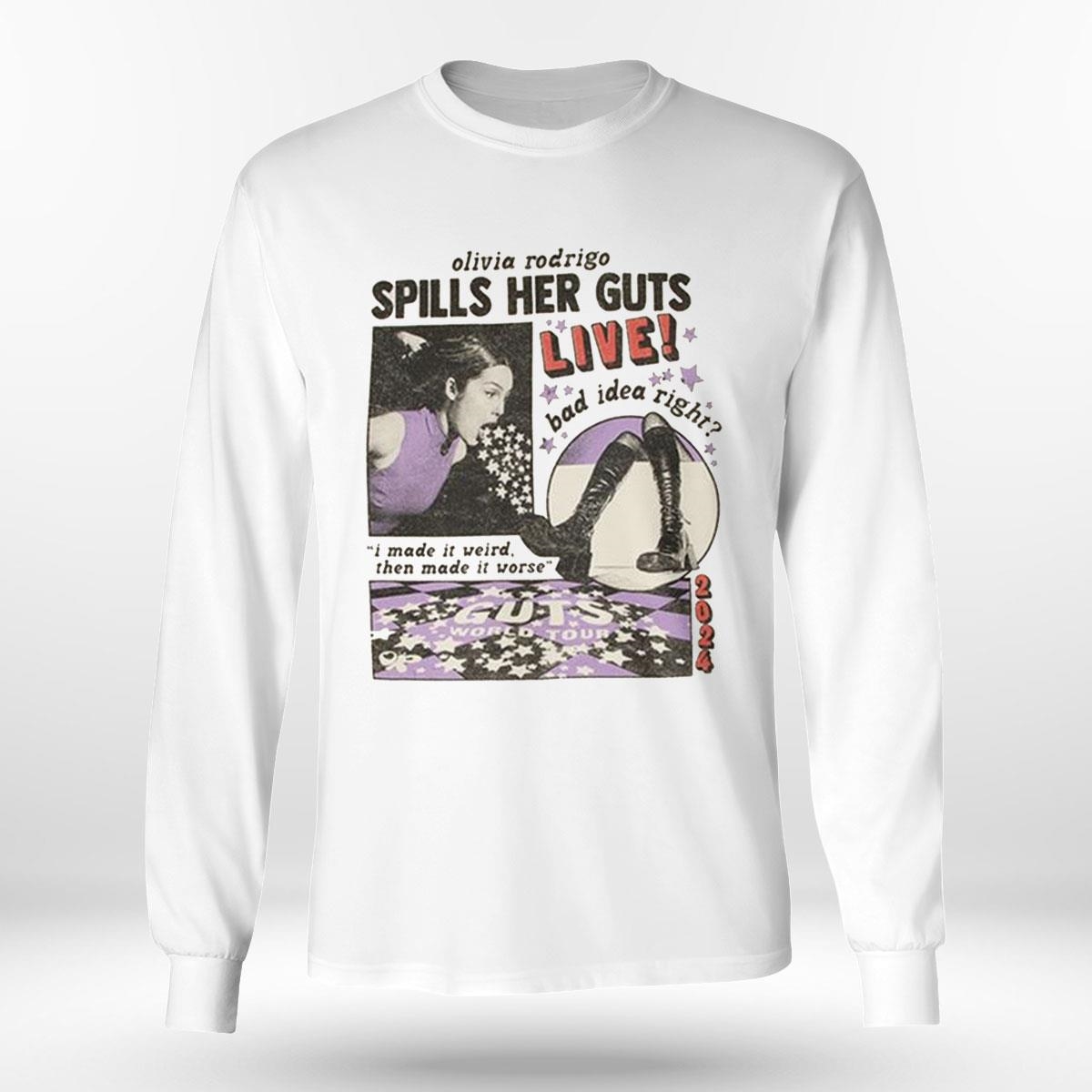 Guts Merch Shop Or Spills Her Guts Live 2024 Shirt Hoodie