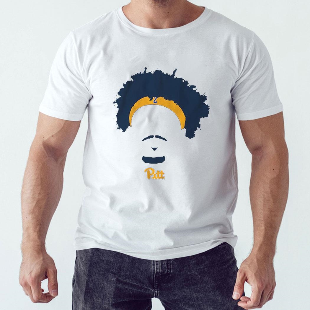 Pitt Basketball Blake Hinson Headband And Hair Shirt Ladies Tee