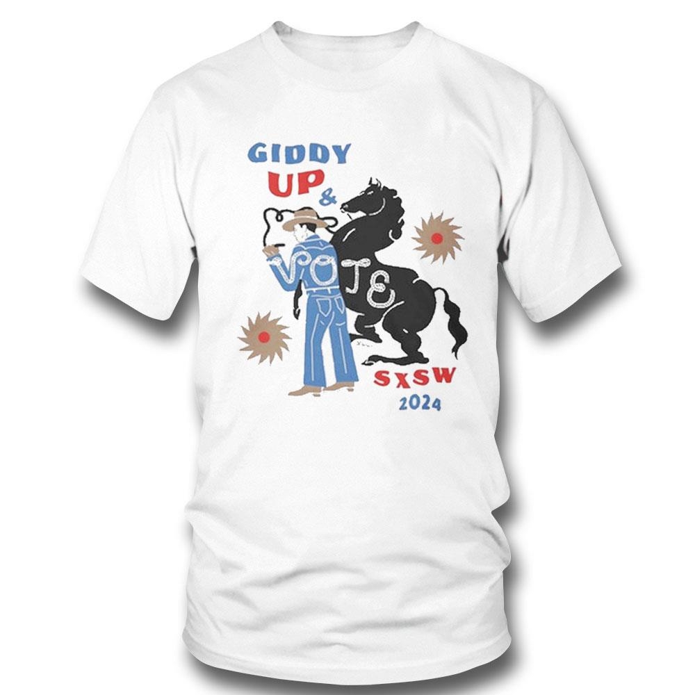 Giddy Up Vote Sxsw 2024 T-shirt Ladies Tee