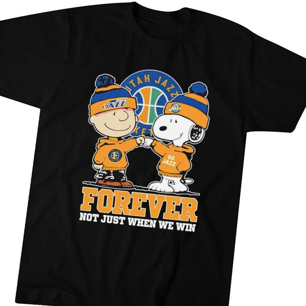 Snoopy And Charlie Brown Utah Jazz Forever Not Just When We Win Tee Long Sleeve Shirt