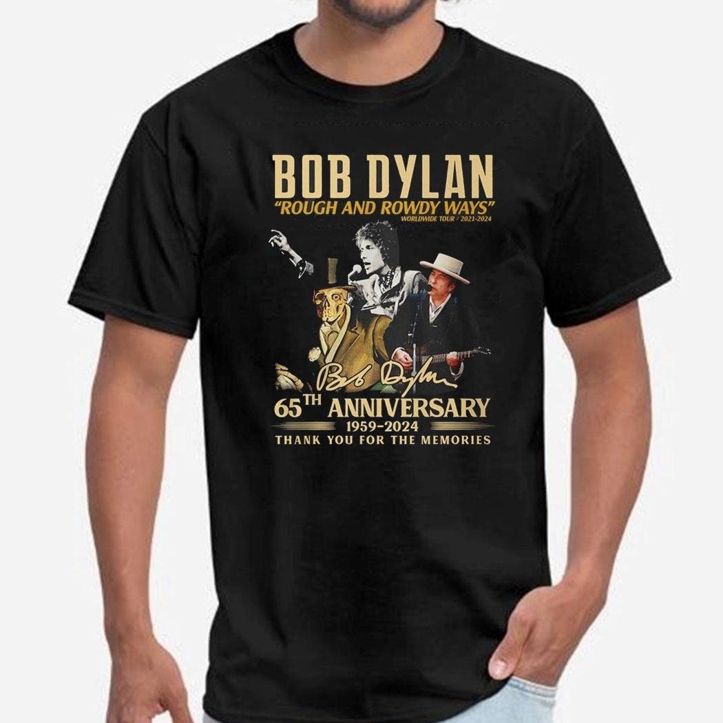 Bob Dylan Rough And Rowdy Ways Worldwide Tour 2021-2024 T-shirt Hoodie Ladies Tee