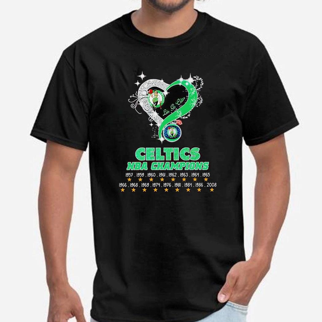 Boston Celtics Nba Champions Diamond Heart Tee Ls Shirt