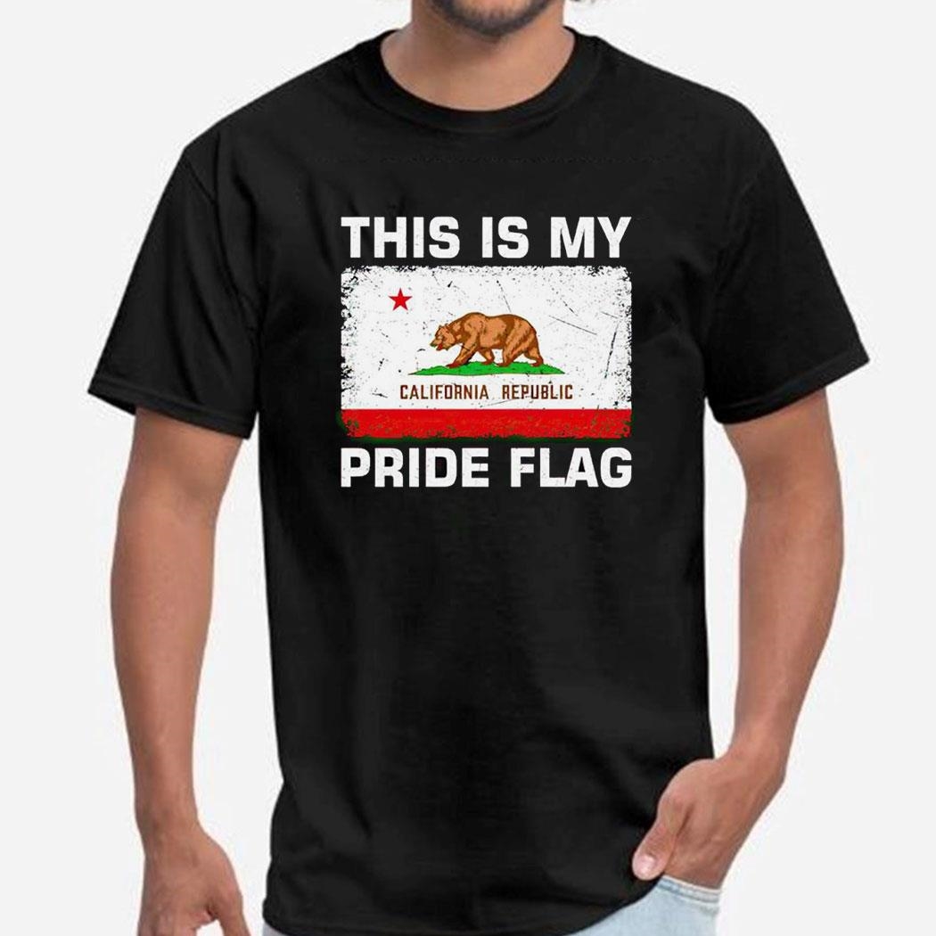 California This Is My Pride Flag Tee Ls Shirt