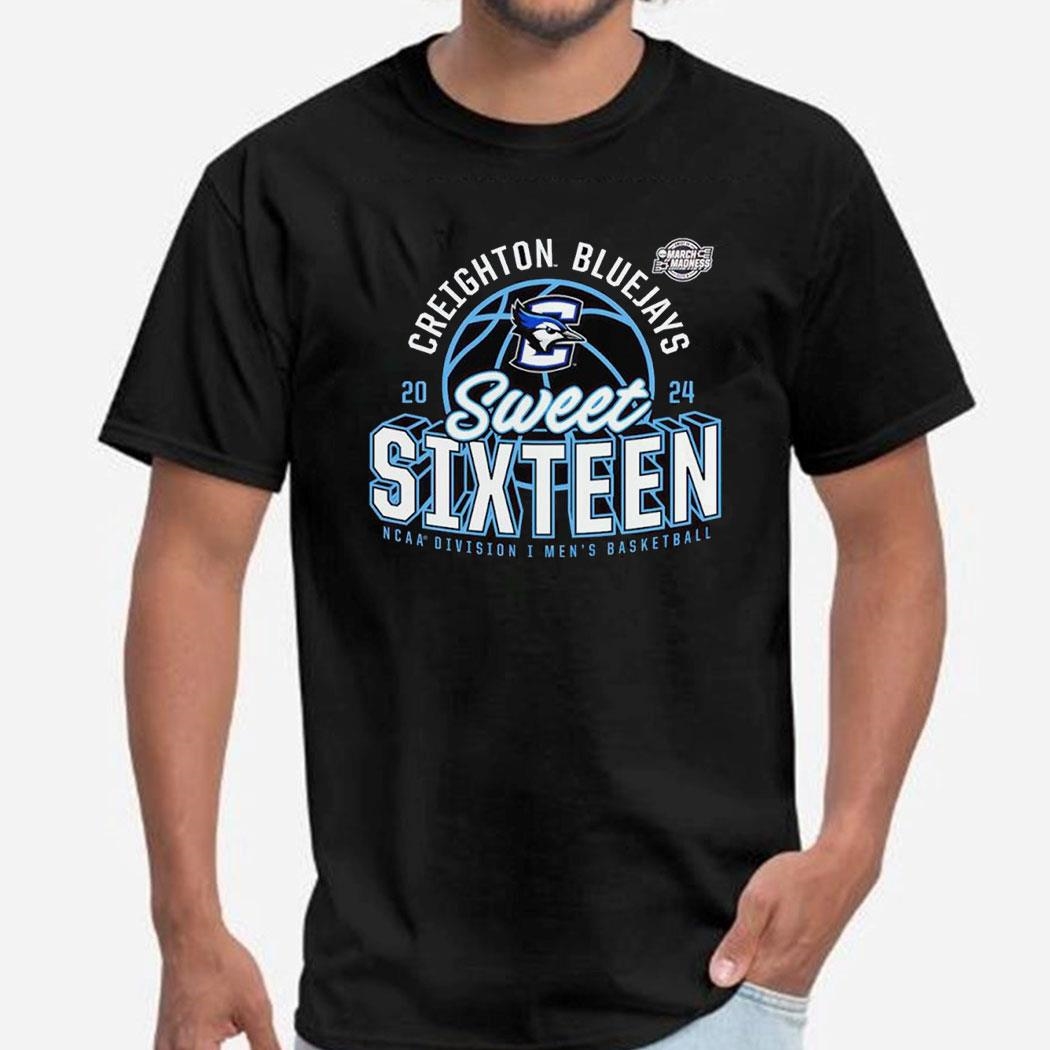 Creighton Bluejays 2024 Ncaa Division 1 Men’s Basketball Sweet Sixteen Tee Ls Shirt