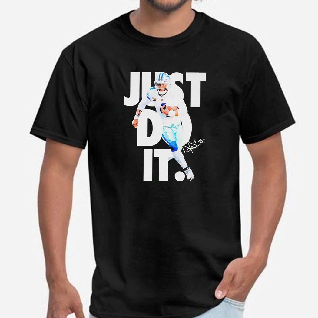 Dak Prescott Just Do It Dallas Cowboys Signature Tee Long Sleeve Shirt