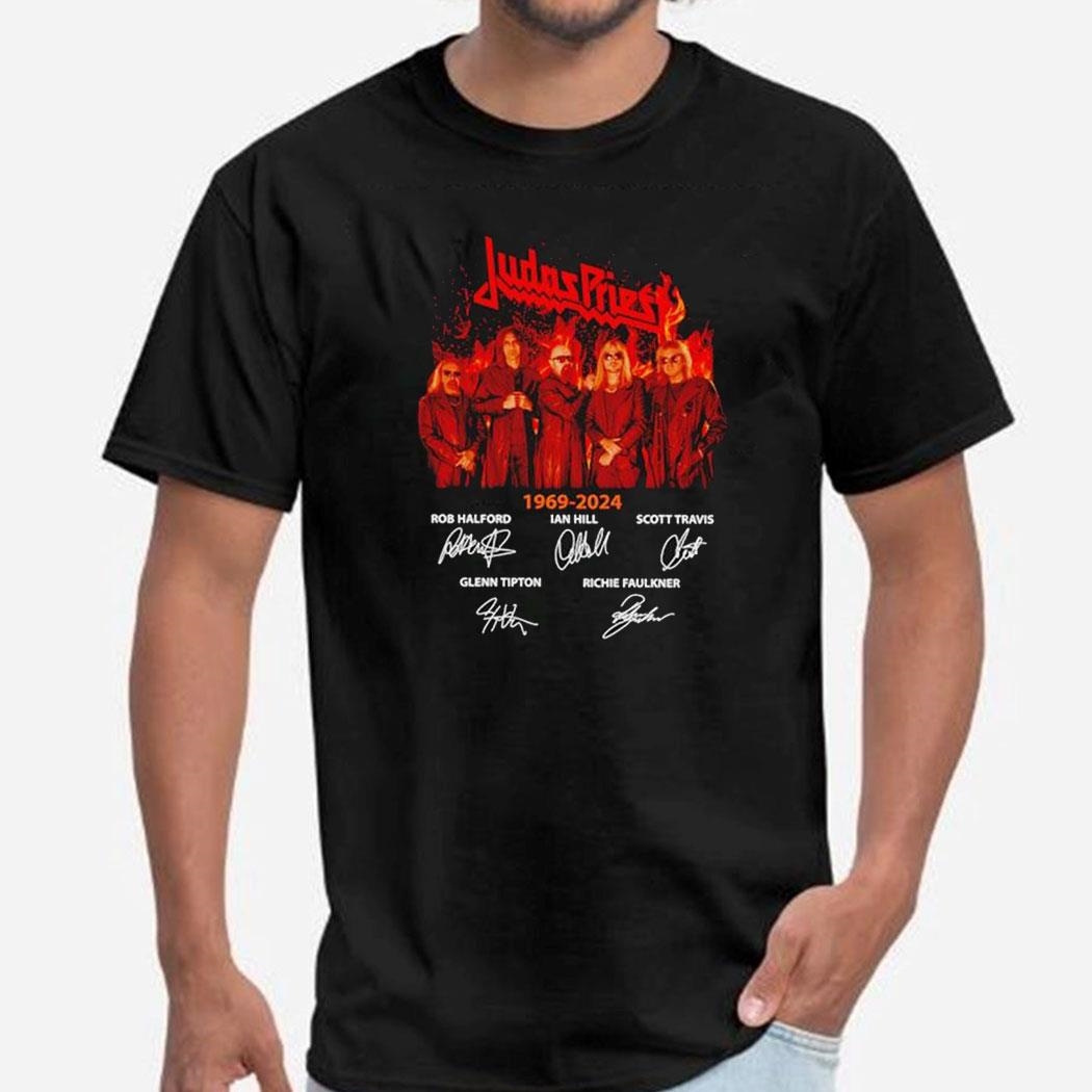 Judas Priest 1969 2024 Signatures Shirt Hoodie