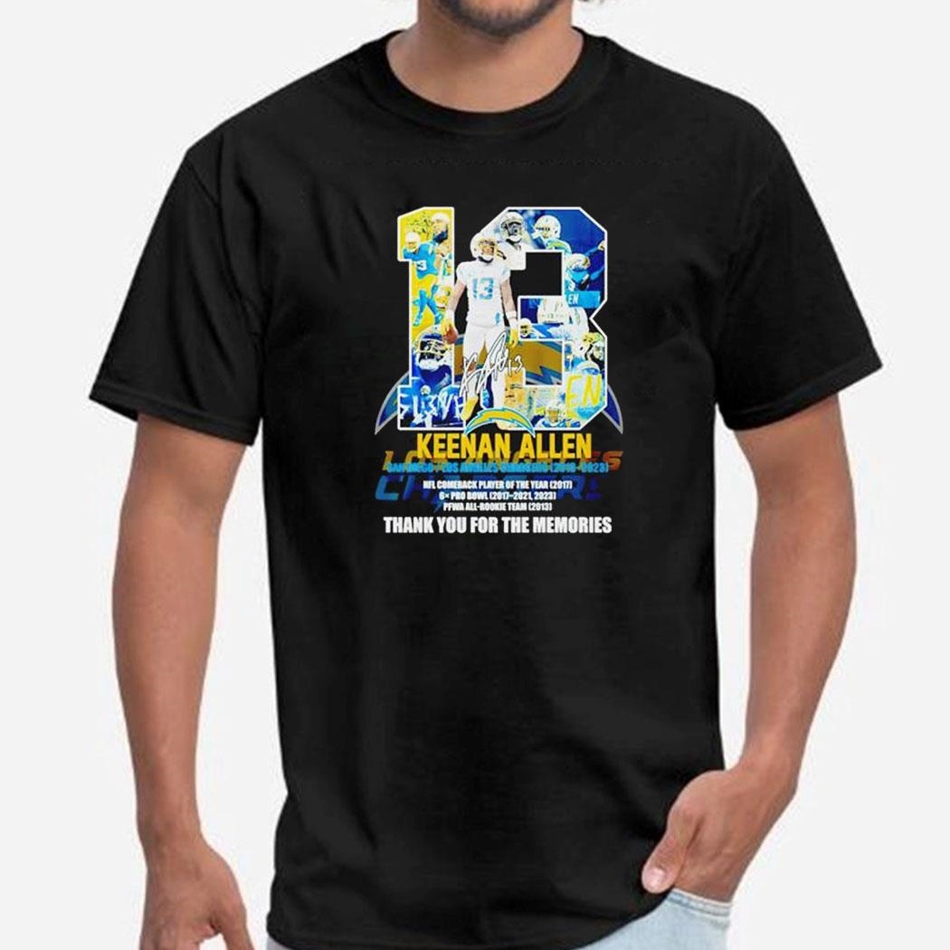 Keenan Allen 13 San Diego Los Angeles Chargers 2013 2023 Memories Shirt