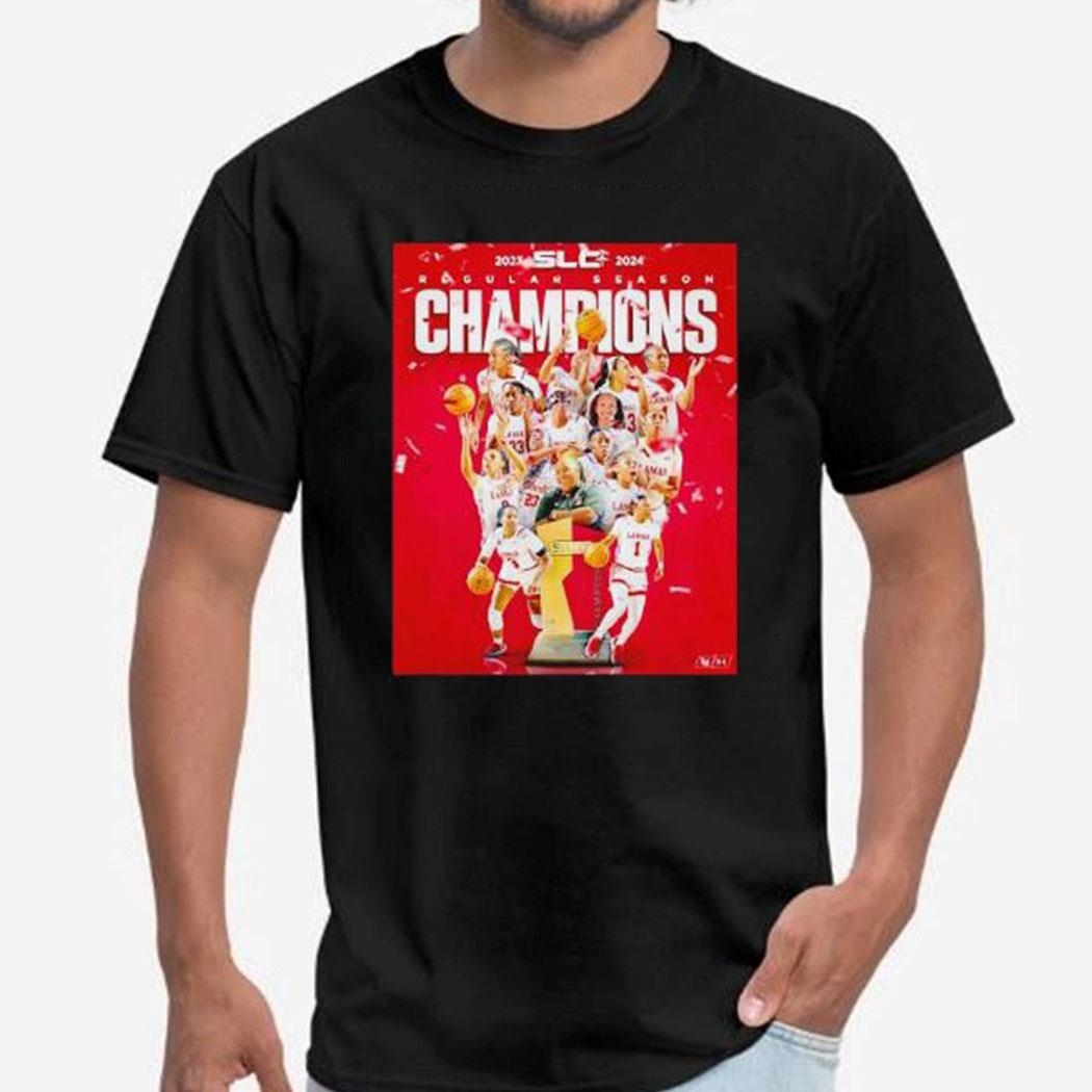 Lamar Cardinals 2023 2024 Slc Regular Season Champions Poster Shirt Ladies Tee