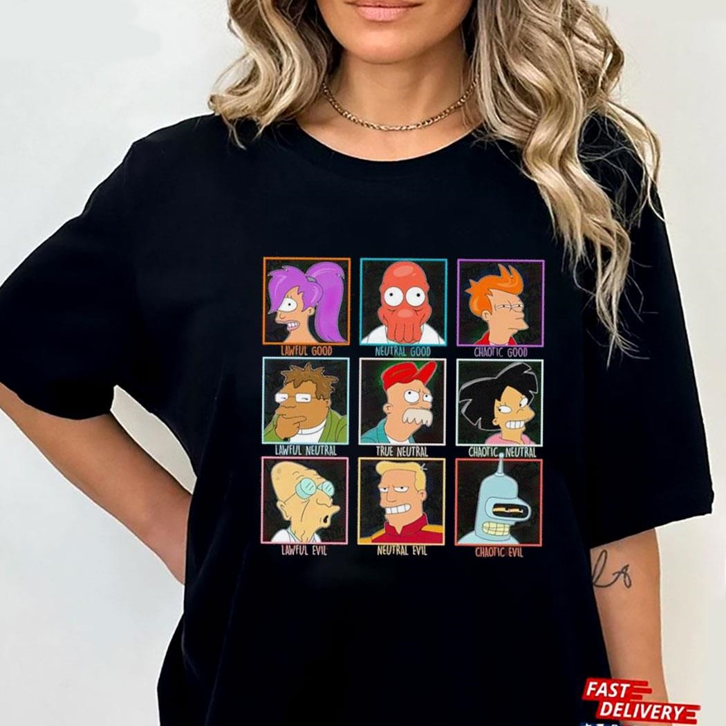 Moral Alignment Chart Futurama Characters Tee Long Sleeve Shirt Moral Alignment Chart Futurama Characters Tee Long Sleeve Shirt