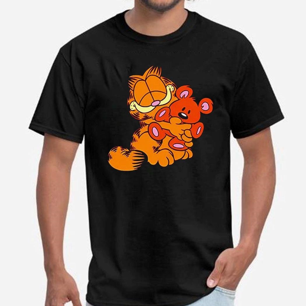 Ranbalt Garfield Hug Teddy Bear Shirt Ladies Tee Hoodie