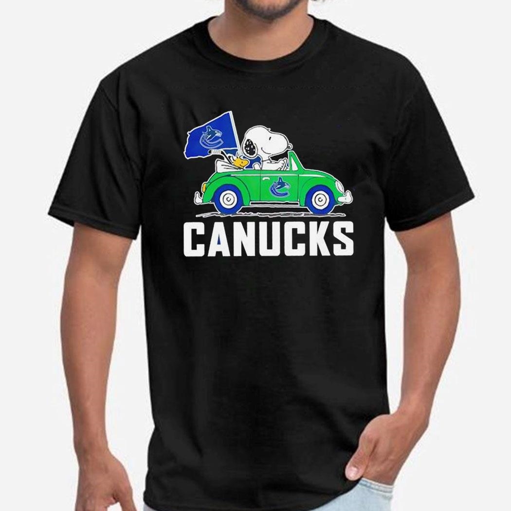 Snoopy And Woodstock Driving Car Vancouver Canucks Shirt Hoodie