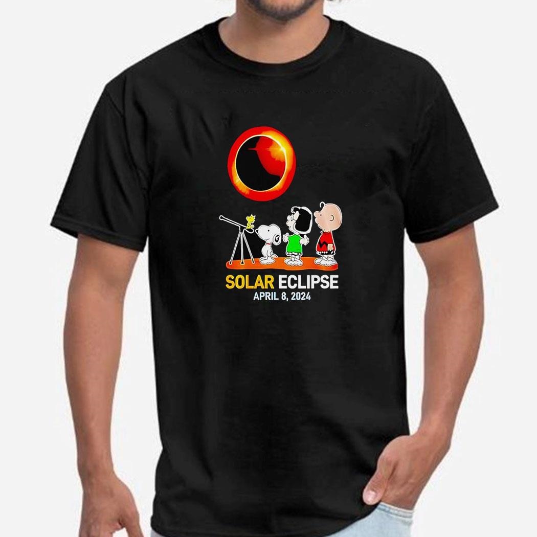 Snoopy Total Solar Eclipse April 8 2024 North America Tour Shirt