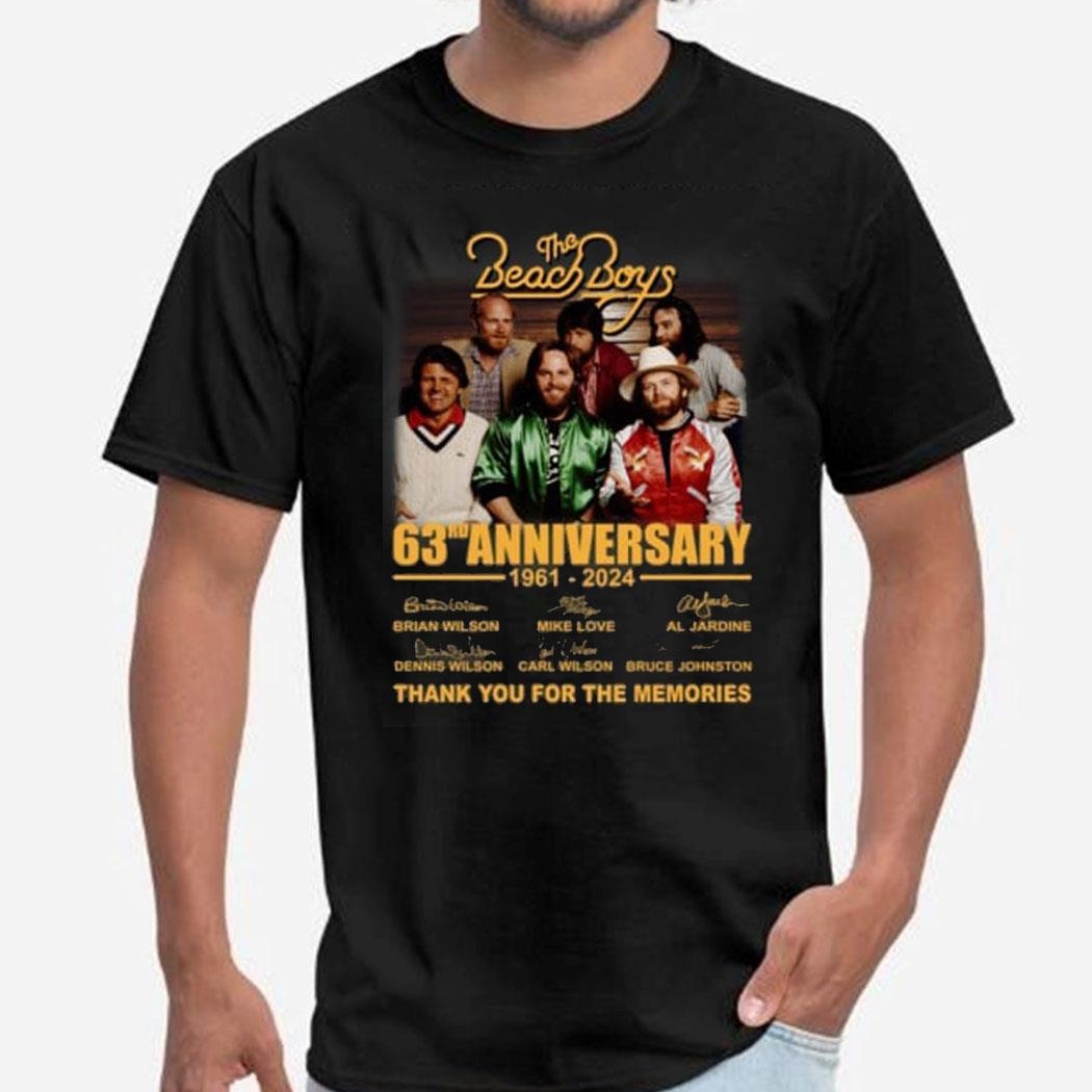 The Beach Boys 63rd Anniversary 1961-2024 Memories T-shirt Ladies Tee