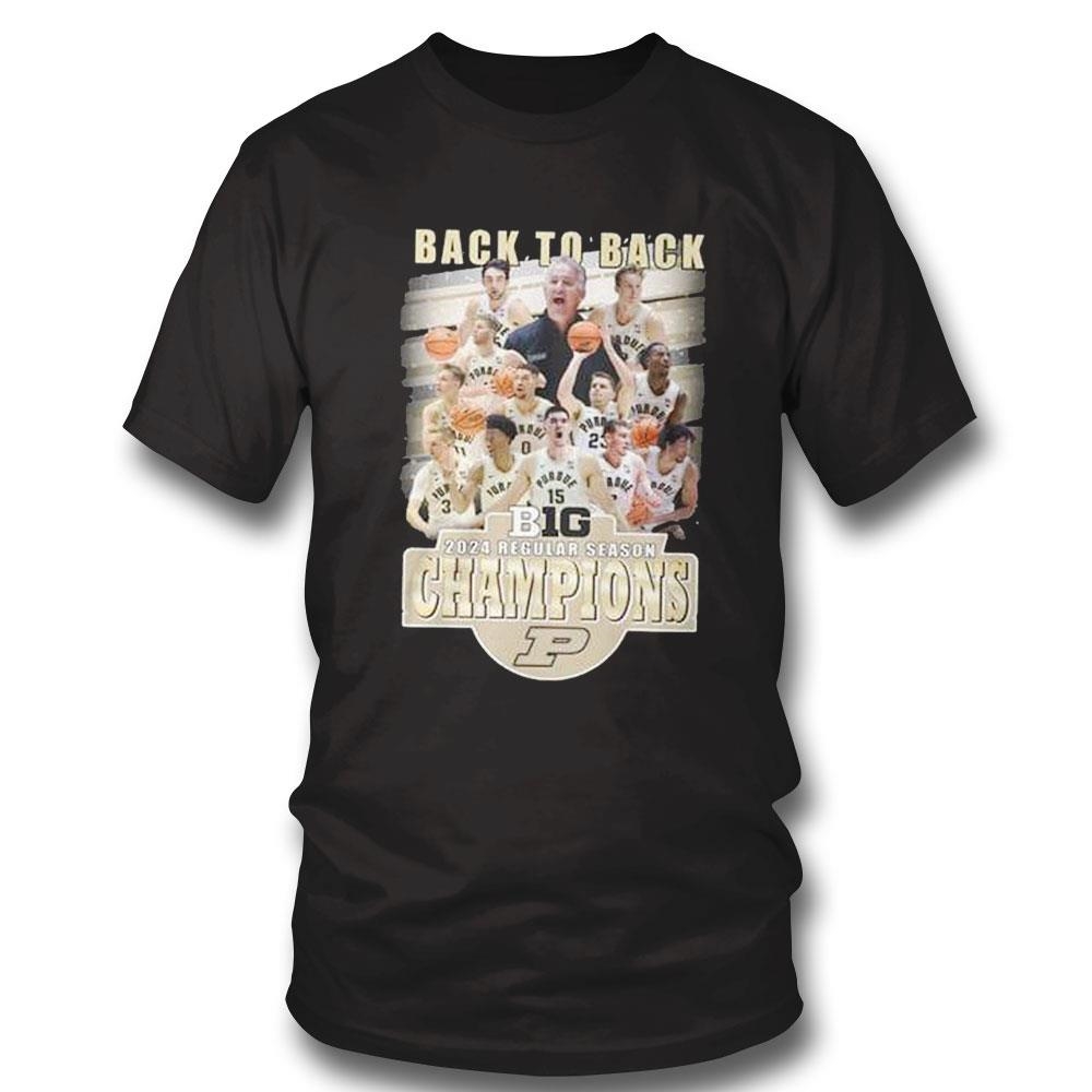 Purdue Big 10 2024 Regular Season Champions Back To Back Tee Long Sleeve Shirt