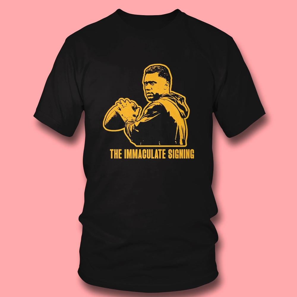 Russell Wilson The Immaculate Signing Tee Long Sleeve Shirt Russell Wilson The Immaculate Signing Tee Long Sleeve Shirt