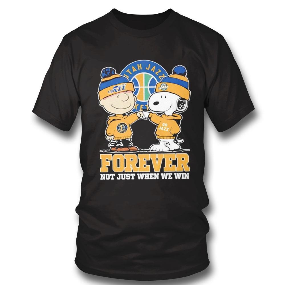 Snoopy And Charlie Brown Utah Jazz Forever Not Just When We Win Tee Long Sleeve Shirt