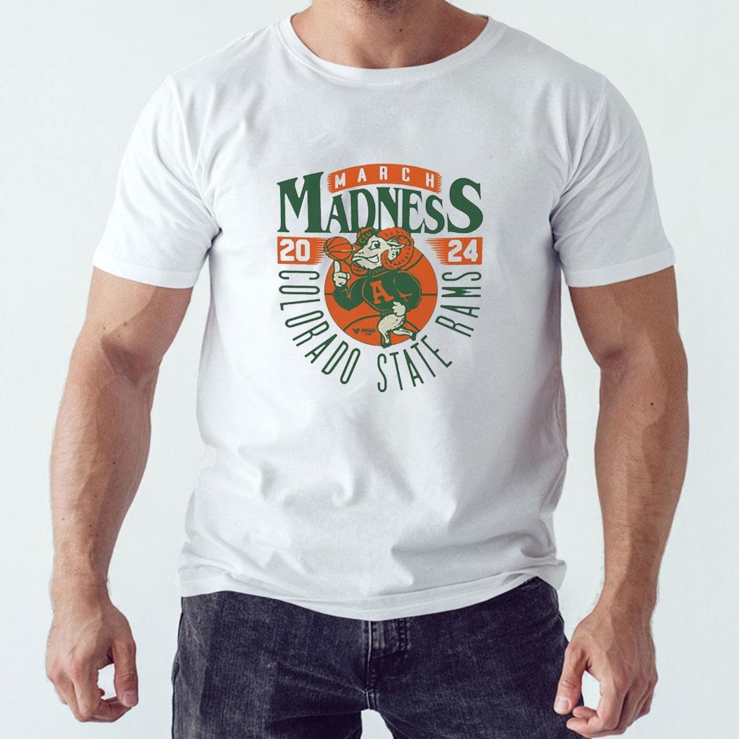 2024 Colorado State Rams March Madness Mascot Shirt Ladies Tee