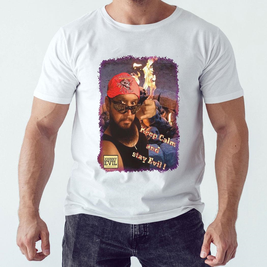 Keep Calm And Stay Evil Vertical T-shirt Ladies Tee