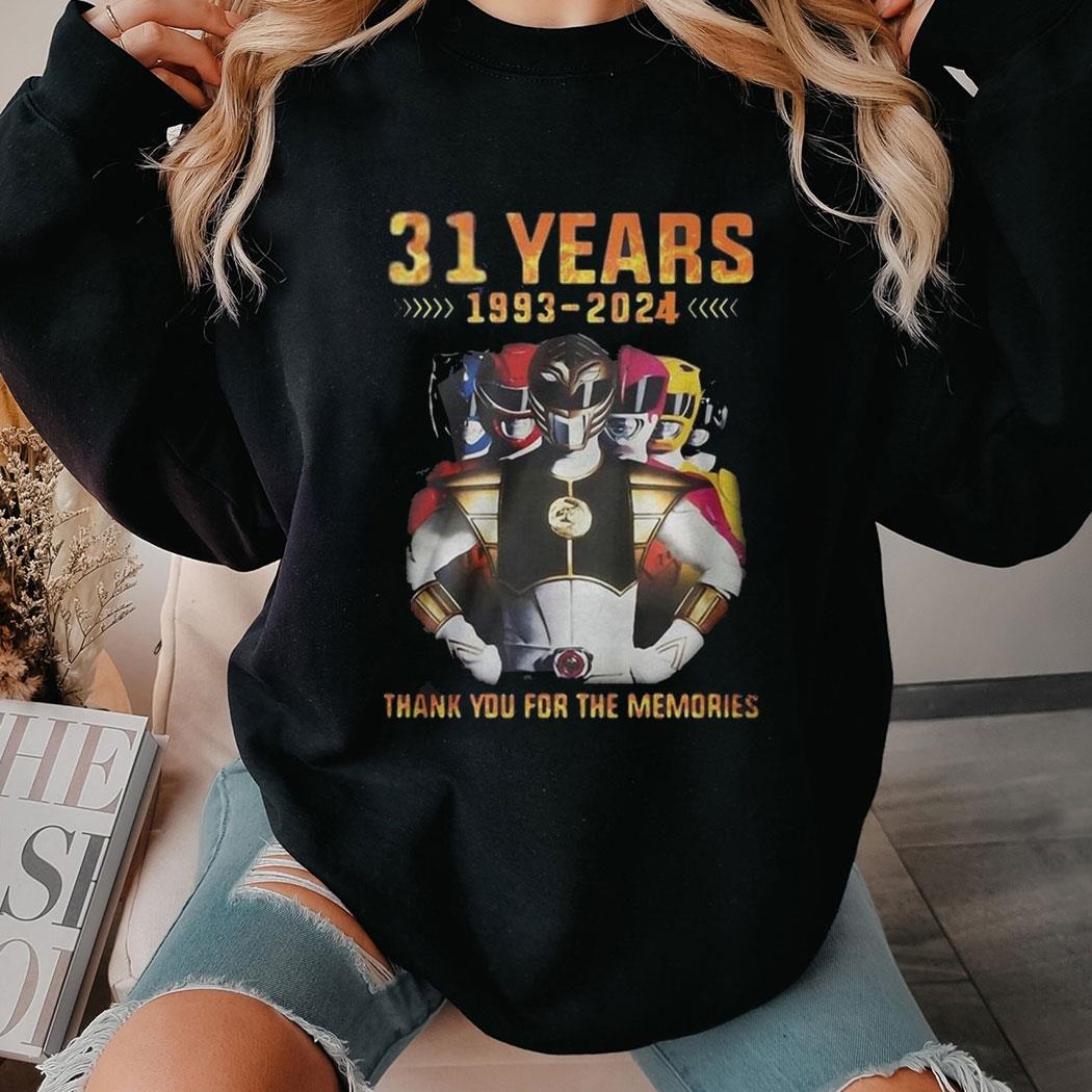 31 Years 1993-2024 Power Rangers Memories Tee Shirt