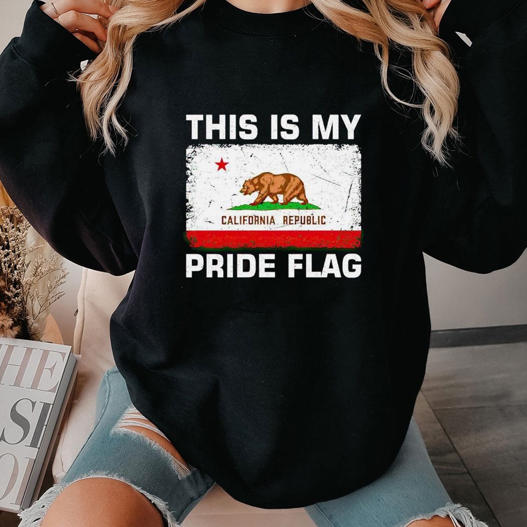 California This Is My Pride Flag Tee Ls Shirt