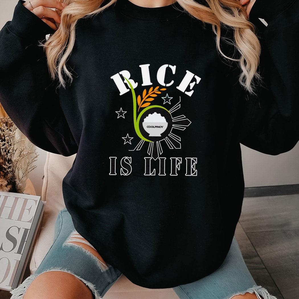 Coolpinoy Rice Is Life Tee Long Sleeve Shirt
