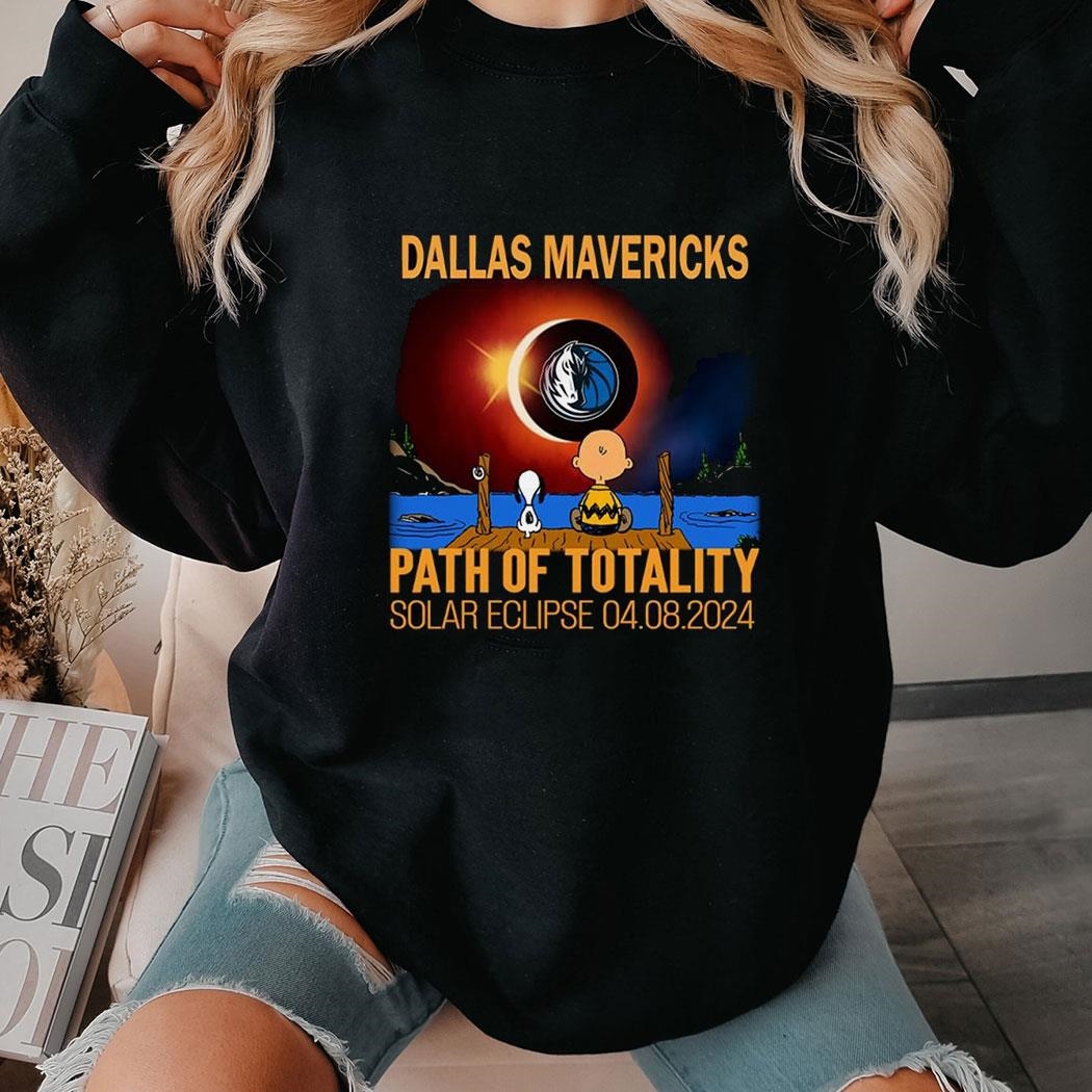 Dallas Mavericks Path Of Totality Solar Eclipse 2024 Shirt Hoodie Ladies Tee
